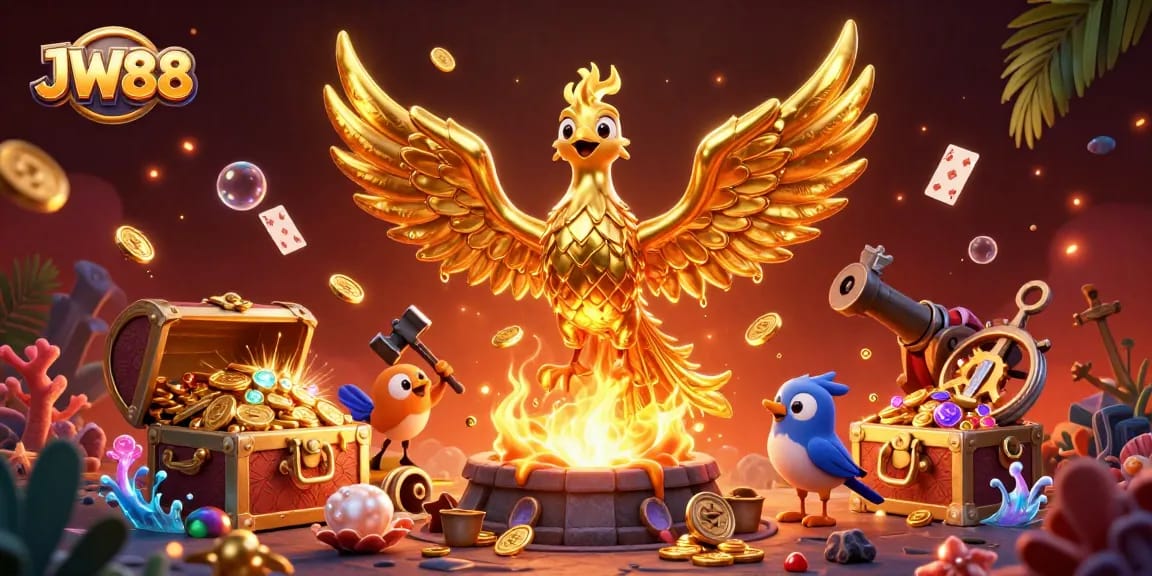 Experience thrilling gameplay at JW88 while uncovering treasures in an adventurous casino scene.