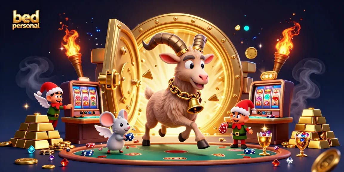 Experience bed personal at a lively casino scene where characters interact among vibrant gambling elements.