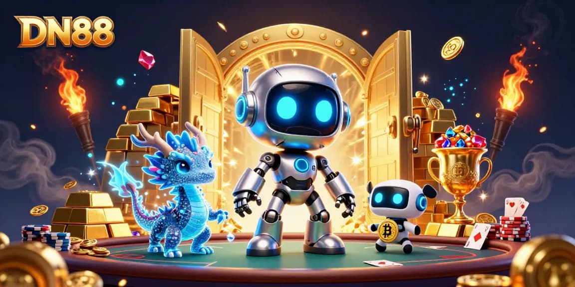 Experience big wins at DN88 with our exciting casino games featuring vibrant characters and treasures.
