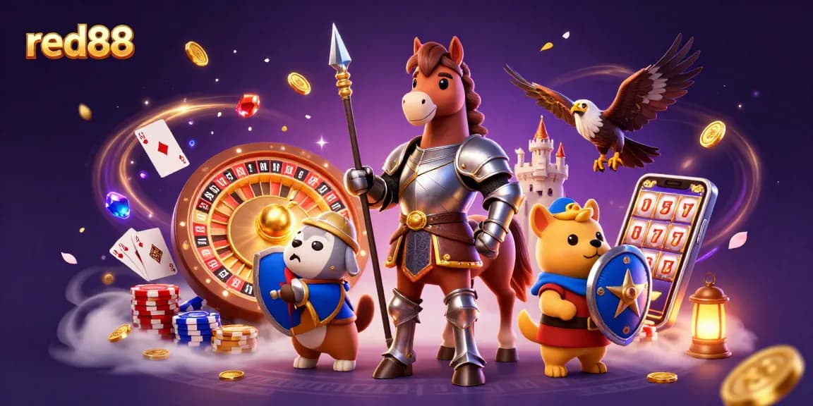 Join the action at red88 casino with knights, coins, and lucky gaming treasures!