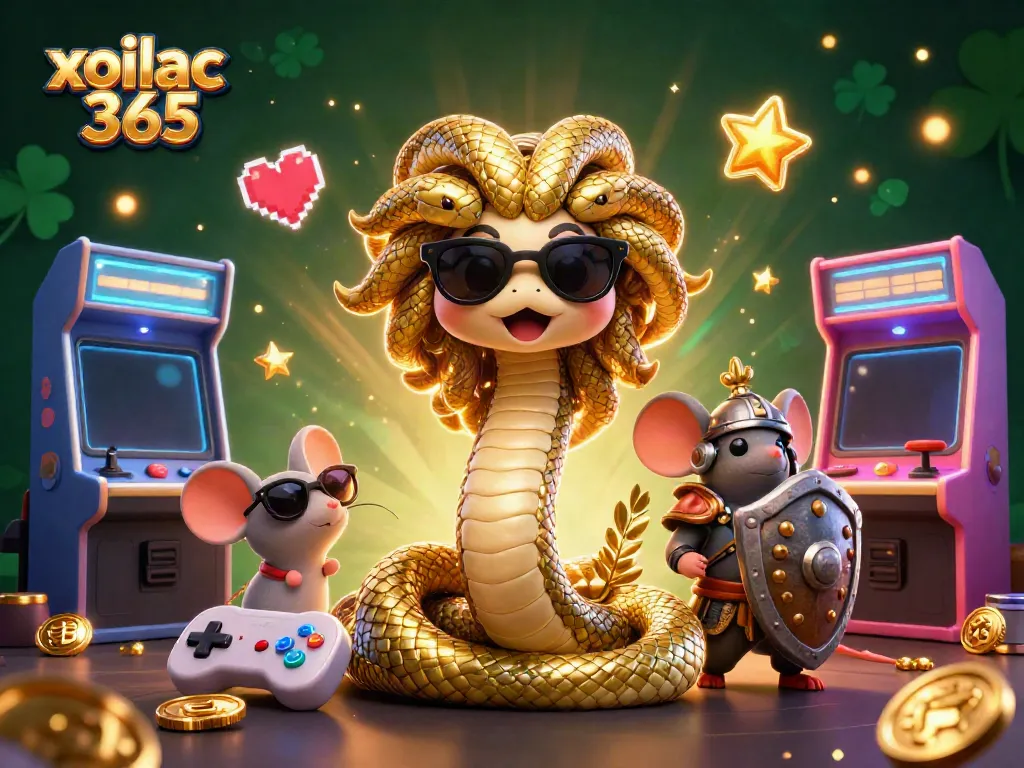 Experience thrilling gameplay with xoilac 365 in a vibrant 3D casino scene featuring colorful games.