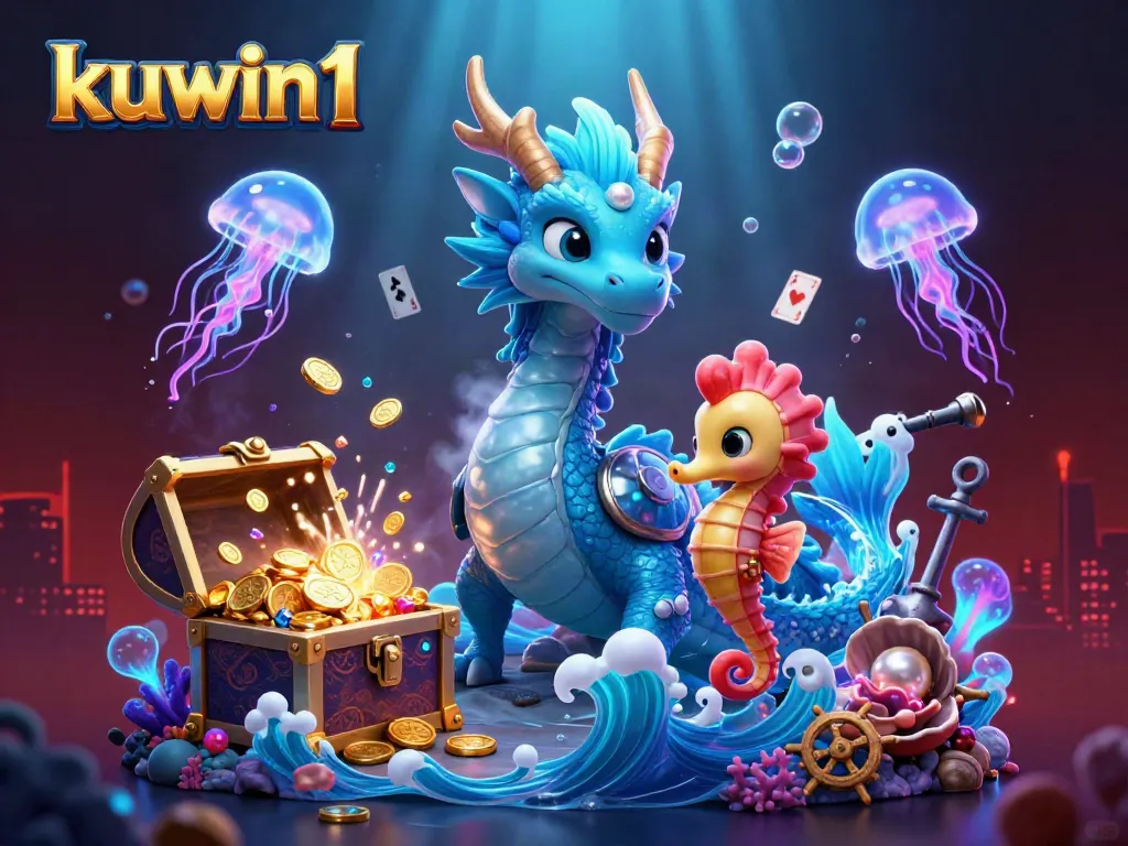 Engage in thrilling gameplay at kuwin1 with vibrant underwater characters and rich casino elements.