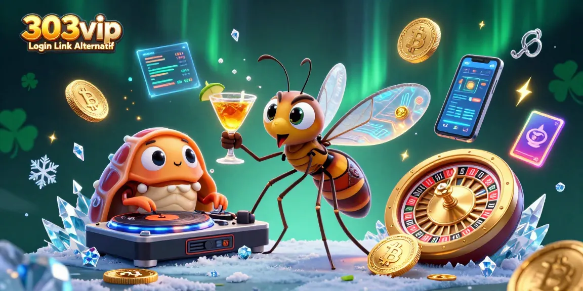 Engage with 303vip Login Link Alternatif to access exciting casino experiences featuring vibrant characters and crypto elements.