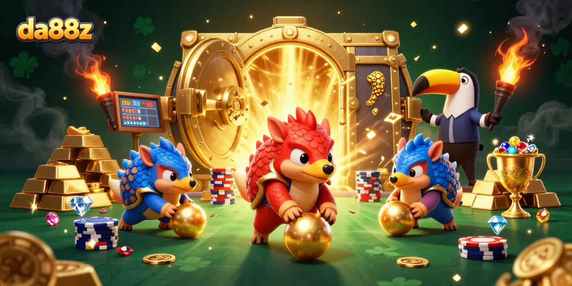 Experience thrilling bets at da88z with vibrant pangolins competing among sparkling slots.
