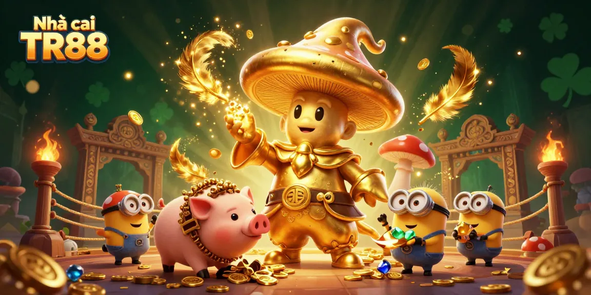Join the fun at Nhà cái TR88 with golden treasures, magical elements, and dynamic casino action.