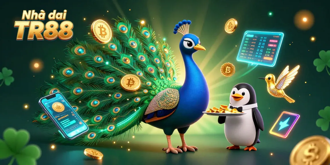 Play at Nhà cái TR88 with vibrant 3D characters and exciting casino elements in a dynamic scene.