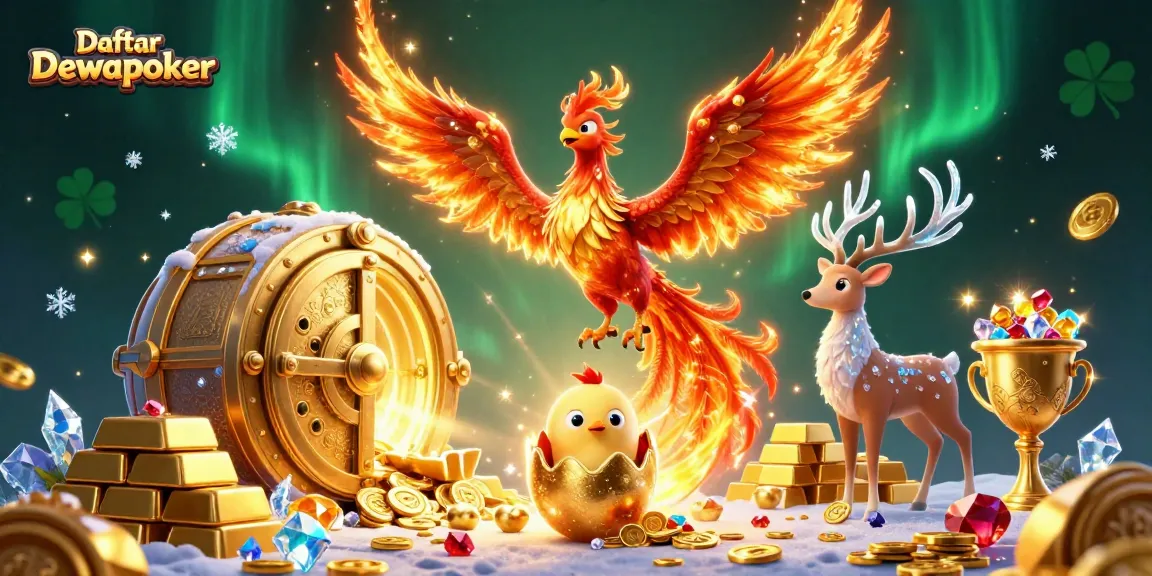 Experience the excitement of Daftar Dewapoker with a captivating casino-themed illustration.