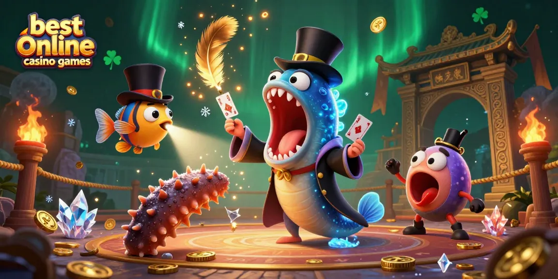 Catch the excitement of the best online casino games featuring quirky sea creatures in a dynamic magic act.