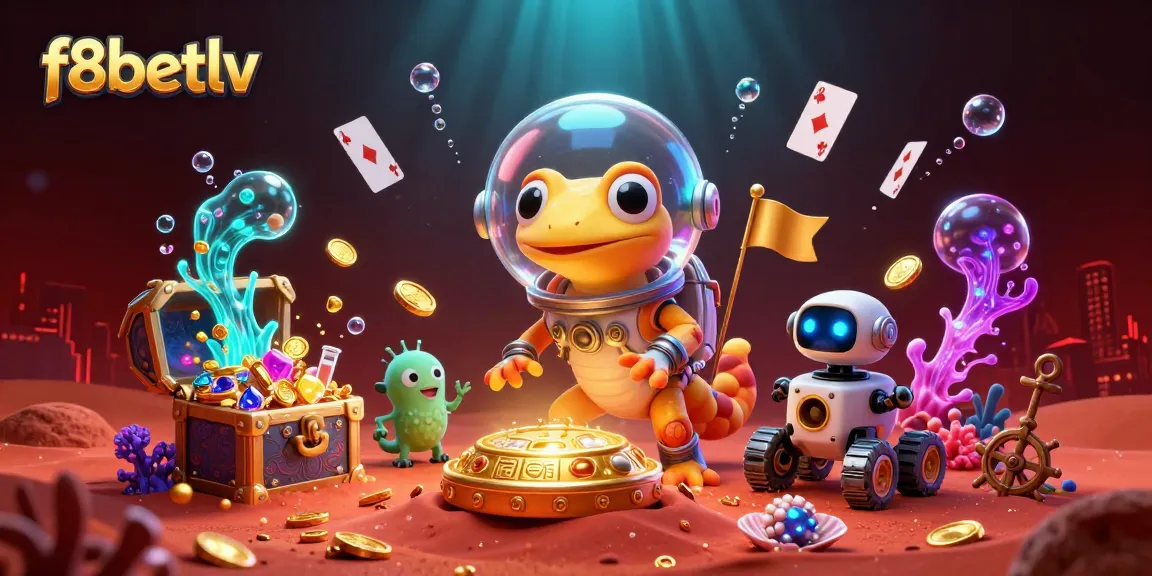 Experience thrill at f8betlv with a vivid Martian casino adventure, complete with a golden treasure find.
