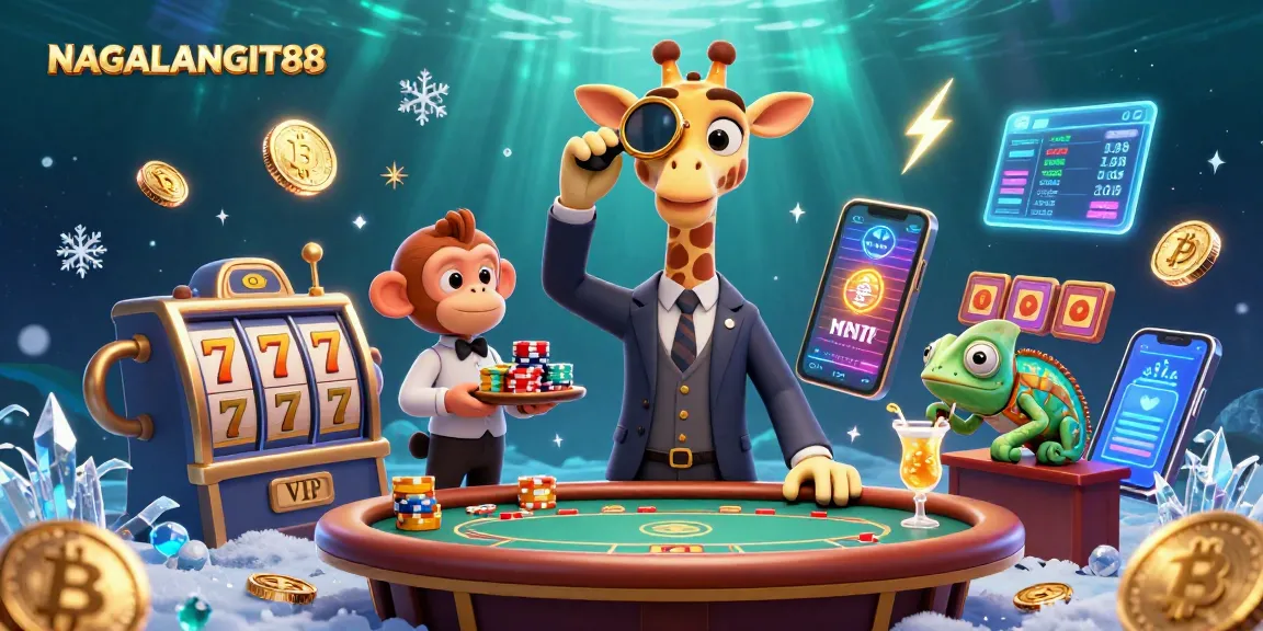 NAGALANGIT88 offers thrilling jackpots with vibrant casino elements and animated characters.
