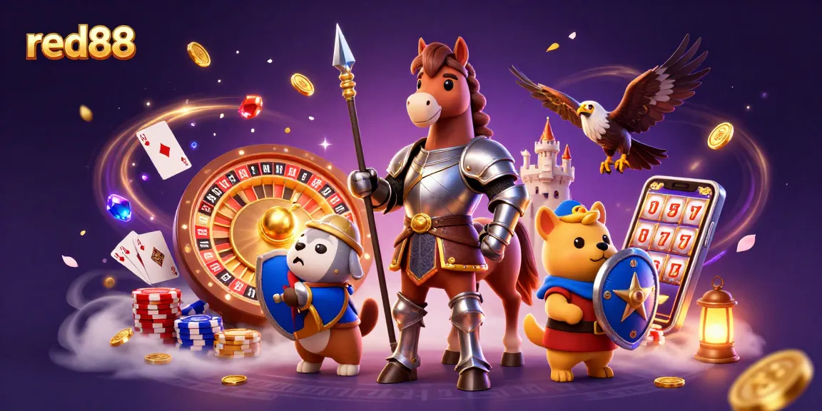 Join the action at red88 casino with knights, coins, and lucky gaming treasures!