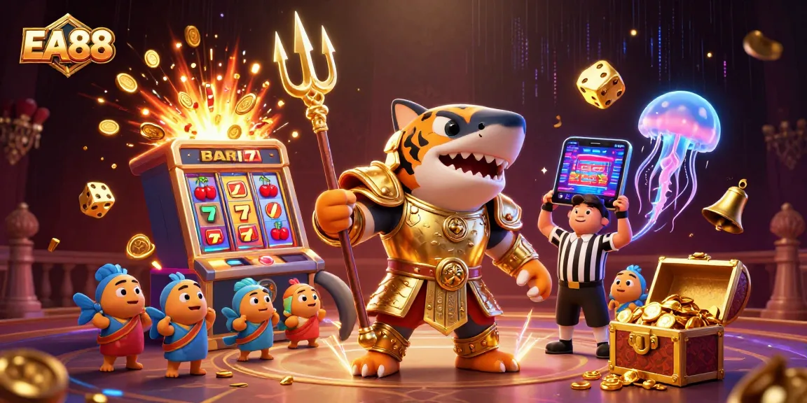 Experience thrilling wins at EA88 with a vibrant underwater casino scene full of excitement.