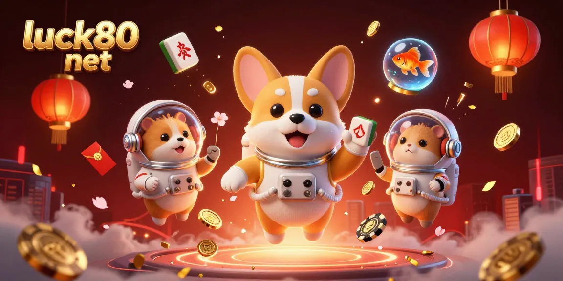 Experience the thrill of luck80 net in this vibrant 3D illustration of gaming excitement!