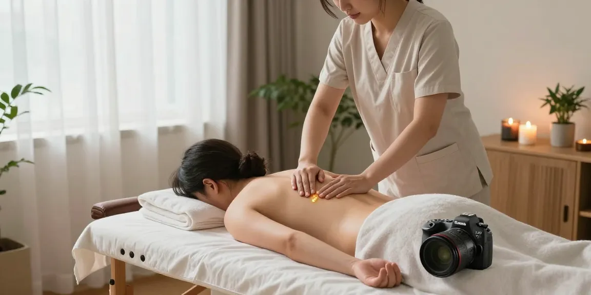 Relaxing 수원출장마사지 at home with a therapist in a soothing environment.