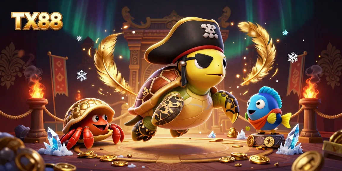 Experience exciting gaming at TX88 with vibrant characters, treasure, and dynamic casino elements.