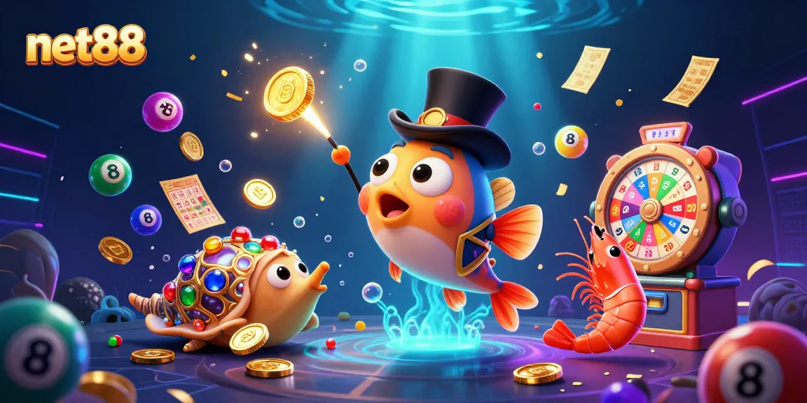 net88 attract golden coins in a vibrant sea scene with dynamic lottery elements for engaging gamblers